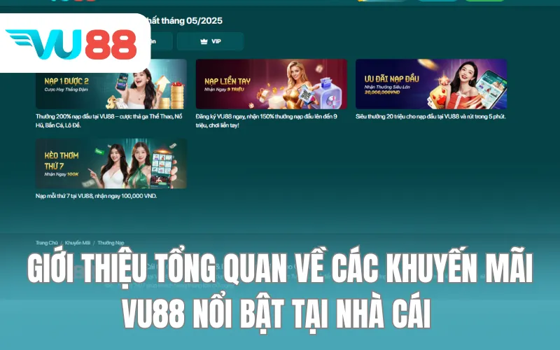 Giới thiệu tổng quan về các khuyến mãi VU88 nổi bật tại nhà cái