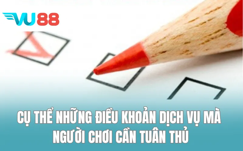 Cụ thể những điều khoản dịch vụ mà người chơi cần tuân thủ